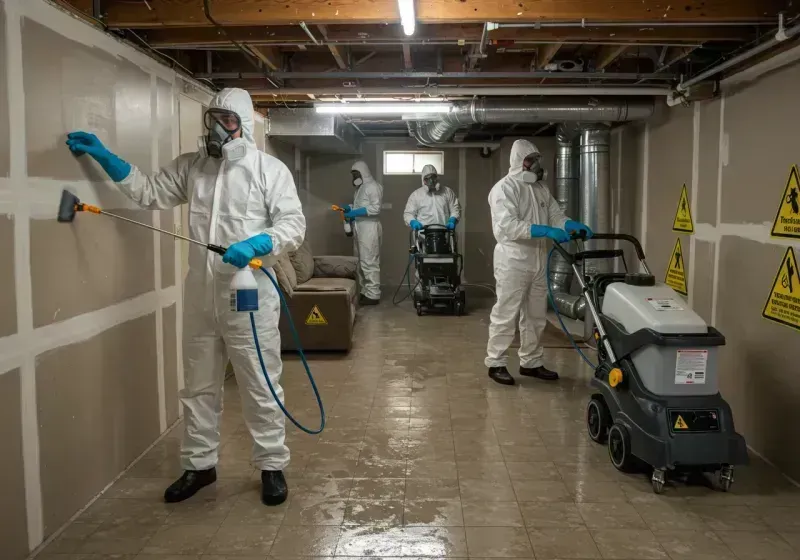 Basement Moisture Removal and Structural Drying process in Lake Providence, LA